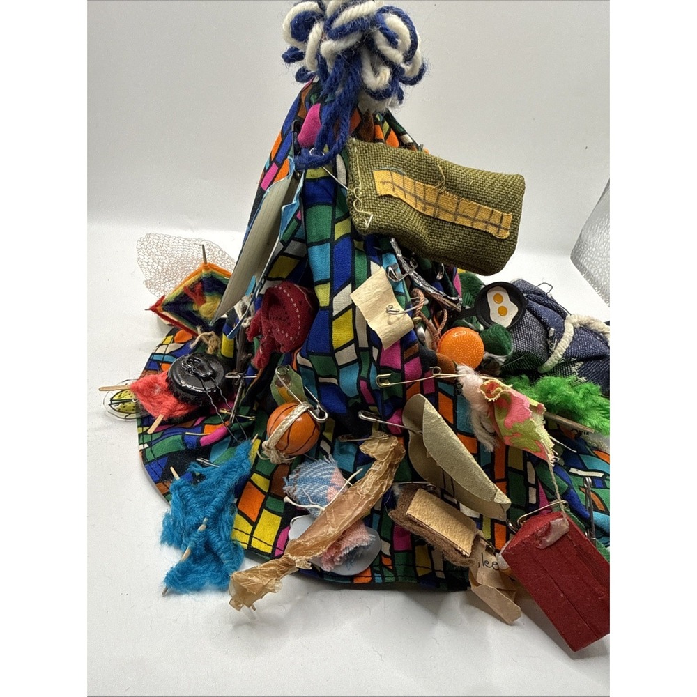 Vintage 70s Girl Scout Camp SWAPS Memory Bucket Hat Handmade Mixed Media Art - Picture 6 of 9